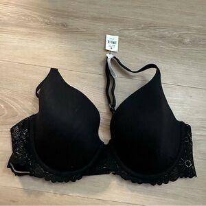 🌸 NWT Aerie Black lace full coverage bra